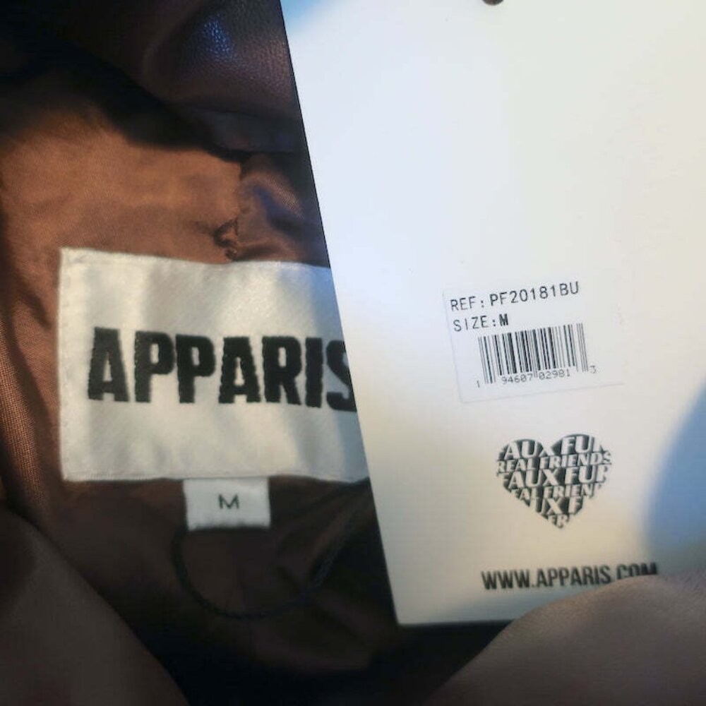 Apparis Jemma Faux Leather Puffer Jacket Cocoa Brown Size Medium NEW - Picture 6 of 8